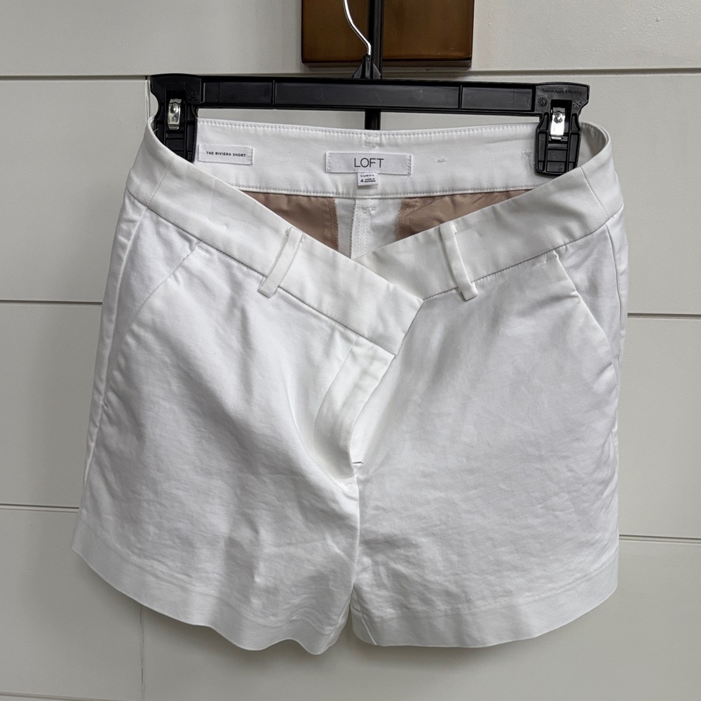 LOFT Women's High Waist White Shorts